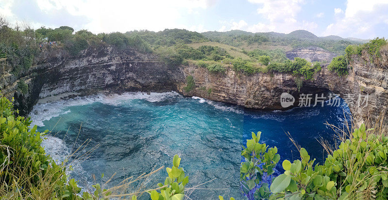 破碎的海滩，Nusa Penida，印度尼西亚巴厘岛